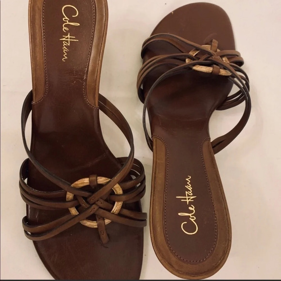 Cole Haan Brown Leather Sandals: Size 8 1/2. Stylish and comfortable. - Picture 3 of 9